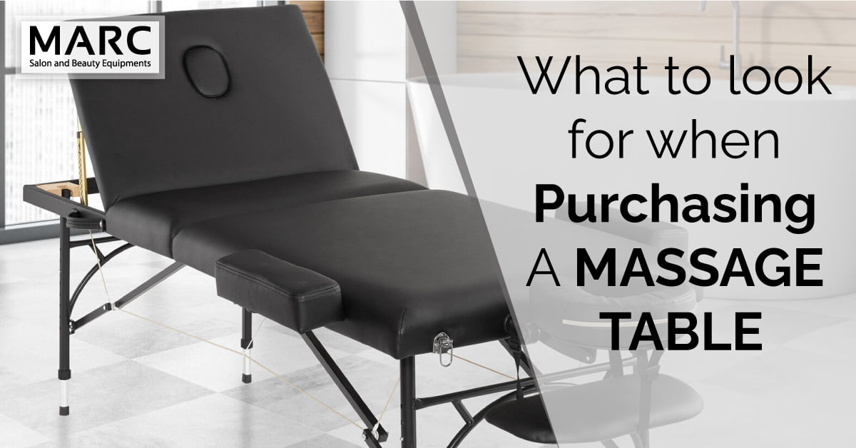What to Look For When Purchasing A Massage Table, Marc Salon Furniture